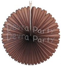 13 Inch Fan Decorations Brown (12 PCS)