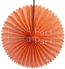 13 Inch Fan Decorations Peach - Classic Pastel (12 PCS)